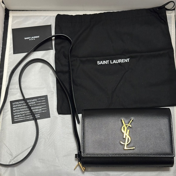 Saint Laurent Kate Belt Bag in Black Grain Leather - Picture 8 of 8